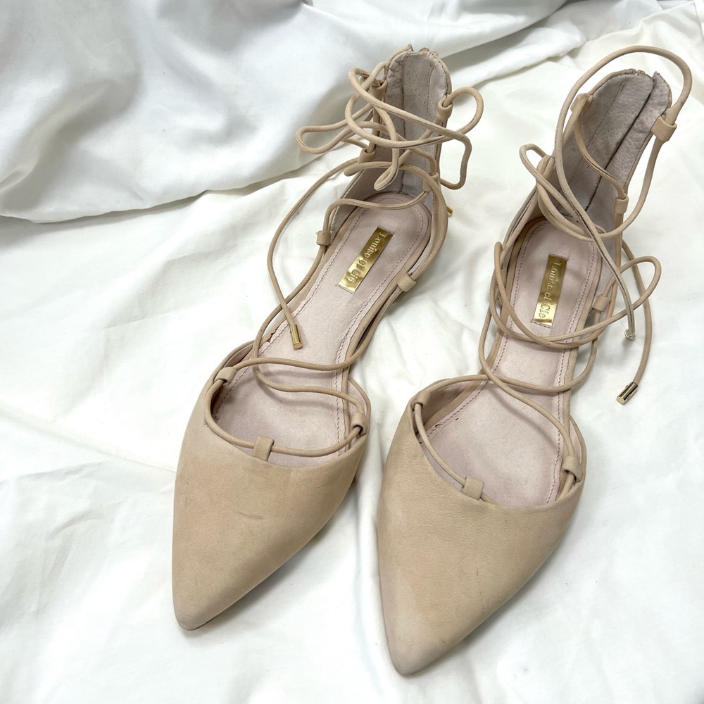 Louise et Cie Lo-Abbatha nude pointed toe flats